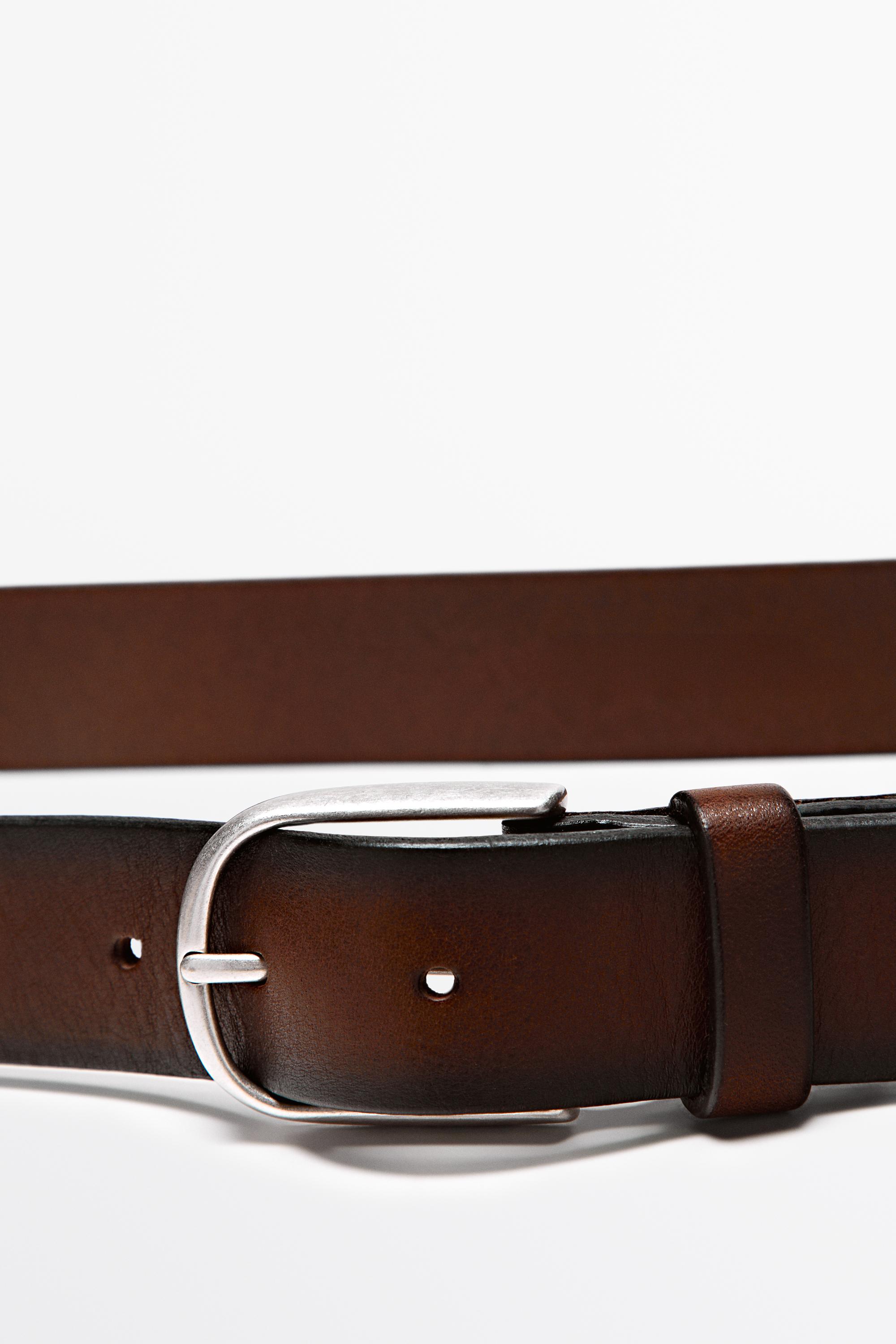 Shaded nappa leather belt